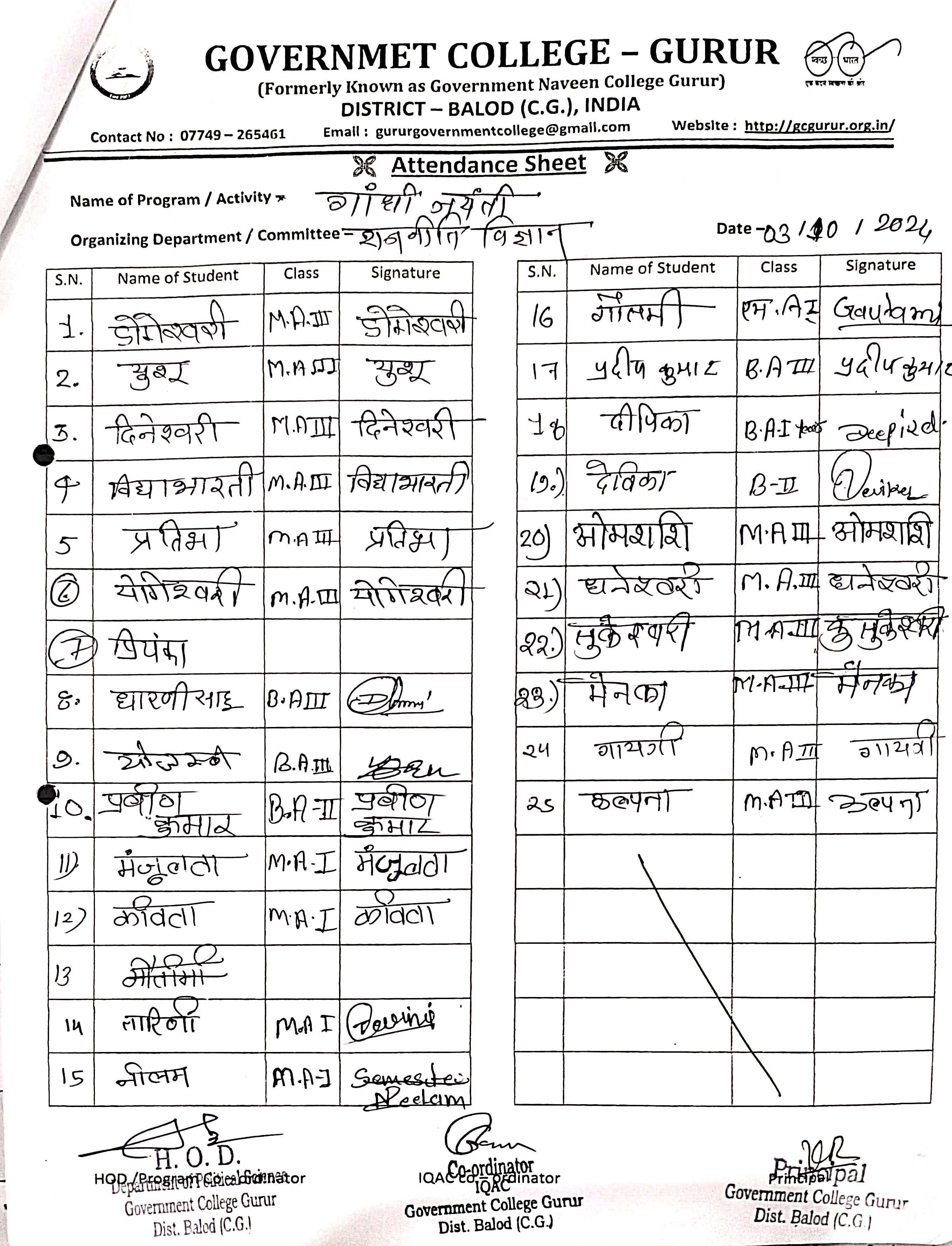 Photo- Govet college Gurur