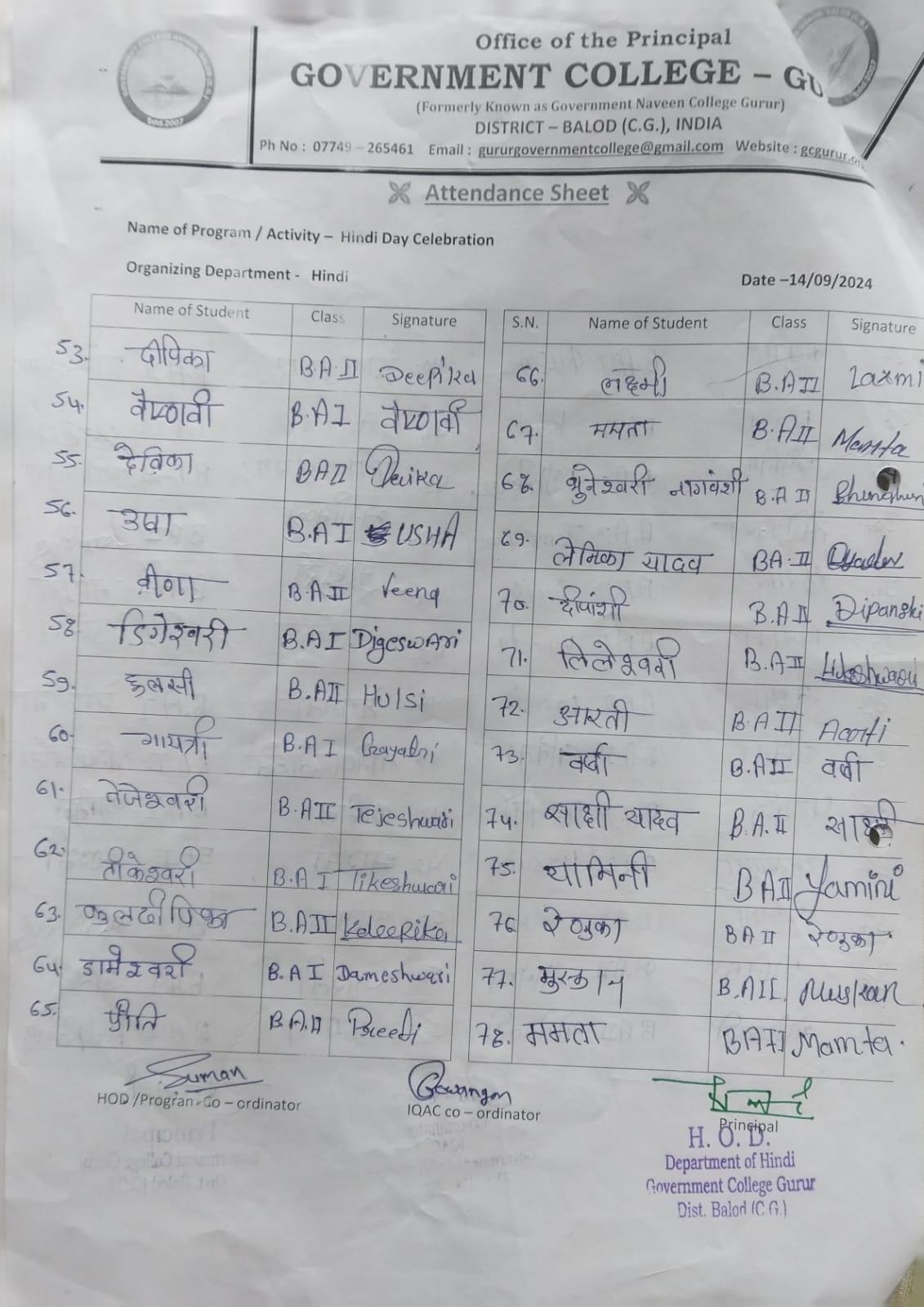 Photo- Govet college Gurur