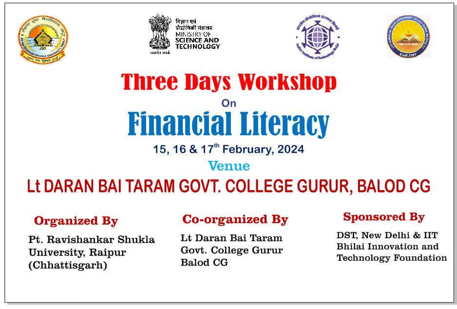 workshop On financial litrecy- Govet college Gurur