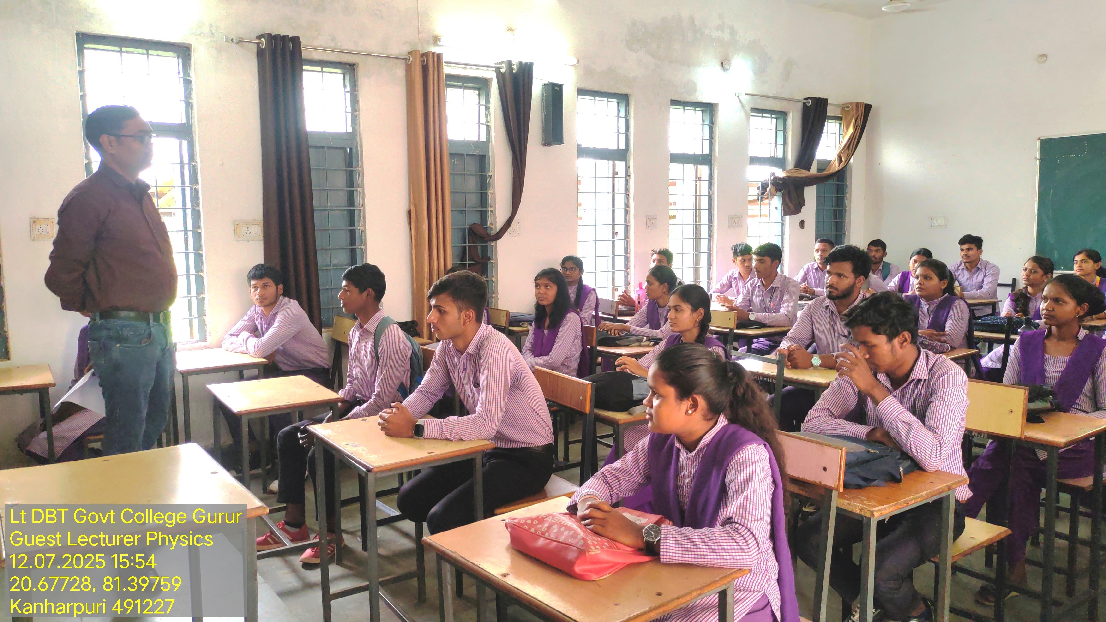 Guest Lecture -  Physics - Photo Govt. college Gurur